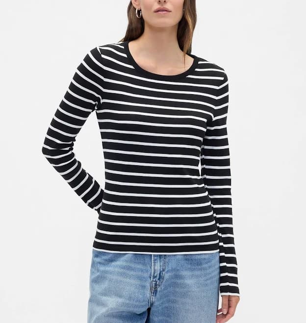 Gap Women's Modern Ribbed Crewneck T-Shirt