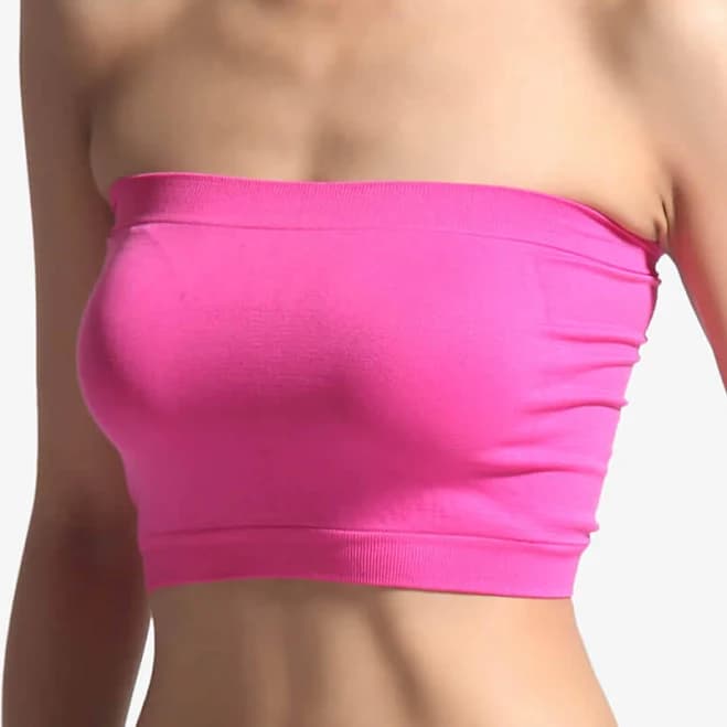 Basic Layering Seamless Bra Crop Tube Top Bandeau Strapless Bralette One