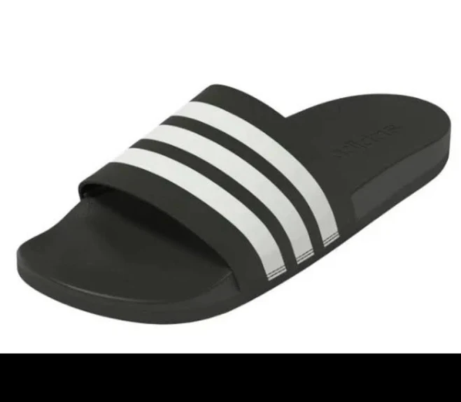Adidas Adilette Aqua Unisex Slides - Classic Black White Stripe Size 5