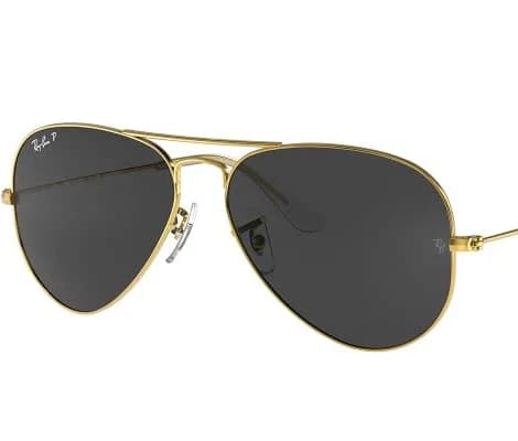 Ray-Ban RB3025 AVIATOR LARGE METAL - 919648 Gold / Black Lens - size: 58