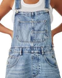 Free People We The Free Ziggy Cotton Denim Romper | Bloomingdale's