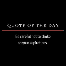 Inspirational Quote - Be care to not to choke on your aspirations." Art Print for Sale by garlicfriendsco | Redbubble