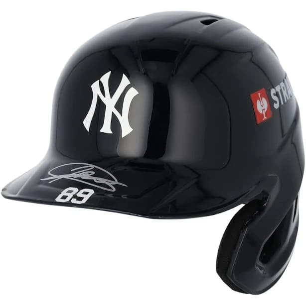 Jasson Domínguez New York Yankees Autographed Game-Used #89 Navy Batting Helmet vs. Kansas City Royals on September 10