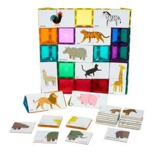 Learn and Grow Magnetic Tile Toppers Animal Duo Puzzle