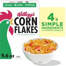 Kellogg's Corn Flakes Breakfast Cereal, 8 Vitamins and Minerals