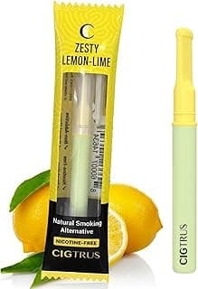 Cigtrus Quit Smoking Smokeless Inhaler – Natural, Nicotine-Free, Vaporless & Non-Electric – Helps Curb Cravings & Oral Fixation – 1-Piece Zesty Lemon-Lime