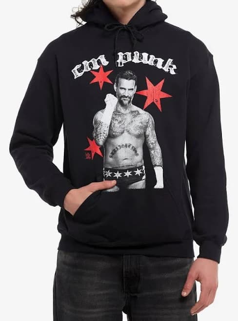 WWE Punk Portrait Graphic Hoodie