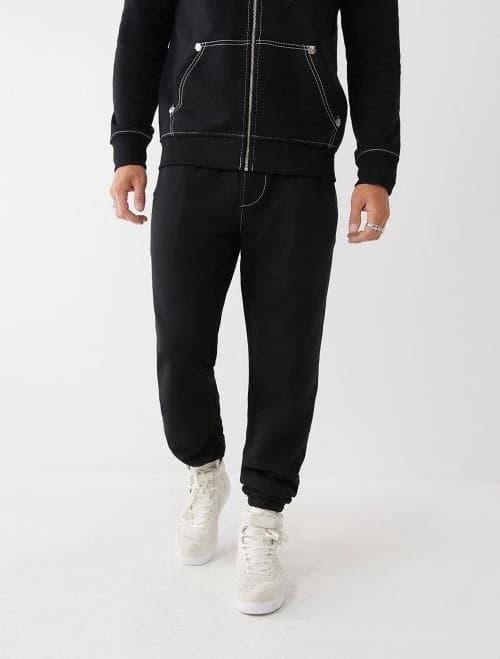 True Religion Men's Big T Logo Jogger Pants