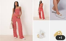 ASOS DESIGN longline bandeau in red stripe - part of a set | ASOS