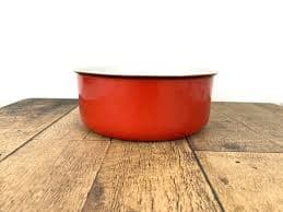 Thomas Red Lava Vegetable Dish 7.75" Flammfest Oven to Table Vintage 70s Germany - Etsy