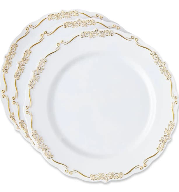 Way To Celebrate Ornate Disposable Plastic Plates