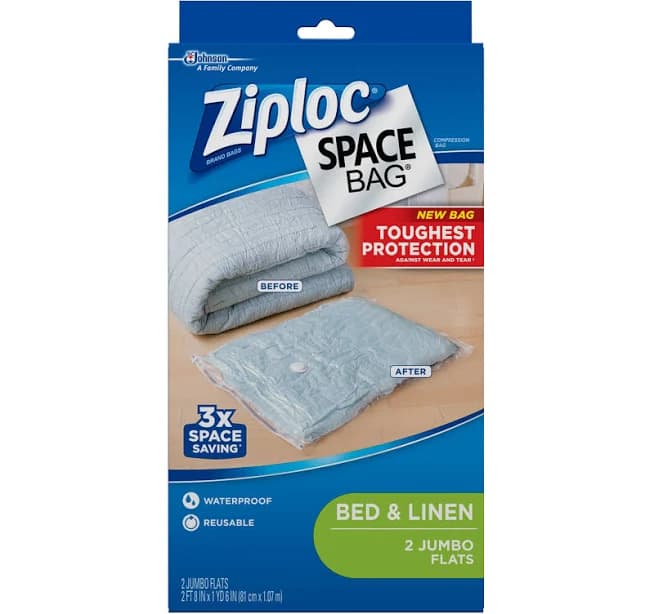Johnson S C Inc Ziploc Space Bag Jumbo Flats 2ct
