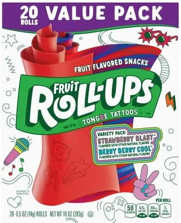 Fruit Roll-Ups Fruit Flavored Snacks Variety Value Pack (Pack of 12)