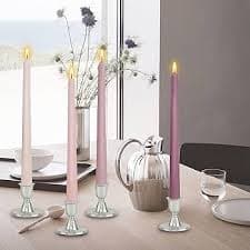 Amazon.com: 4 PCS Pink Taper Candles Rose Scented Long Pink Gradient Taper Candles Smokeless Candlesticks for Holiday Valentine's Decor Wedding Festival and Special Occasions,10 INCH : Home & Kitchen