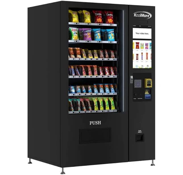 Koolmore Non-Refrigerated Snack Vending Machine with 60-Slots, Credit Card Reader, Coin/Bill Acceptor and 22 in. Touch Screen