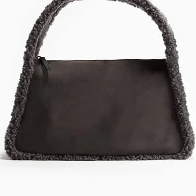 H&M Ladies Teddy Fleece Shoulder Bag