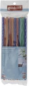 Profreshionals 24-Piece 9" Reusable Plastic Straws with Cleaning Brush