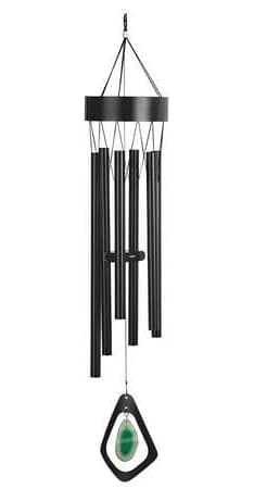 FC Design 33" Long Black Metal Wind Chime