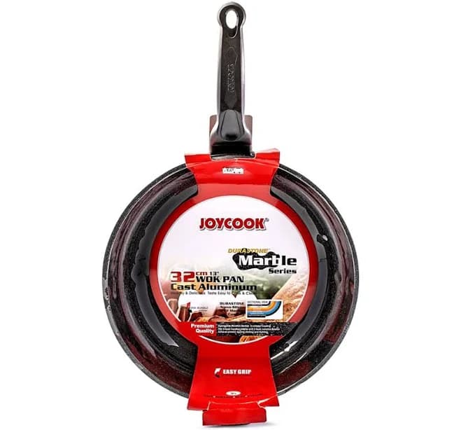 Joycook Durastone Marble Coated Cast Aluminum Nonstick Wok Pan