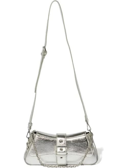 Fashion Nova Women's Hung Up On You Silver Handbag