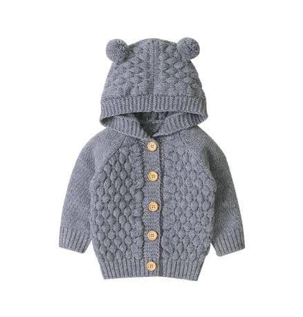 Infant Knitted Bear Pom Sweater