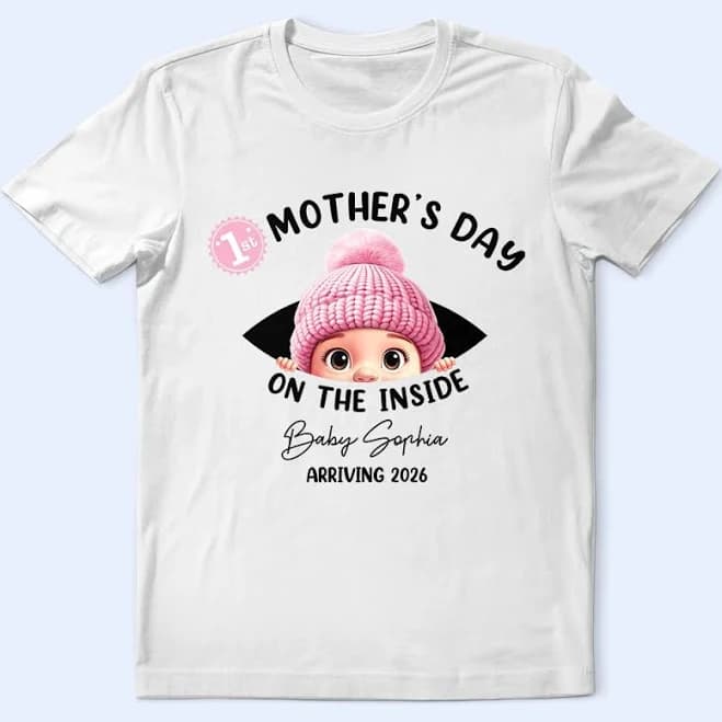 Personalized Baby First Year On The Inside T-Shirt
