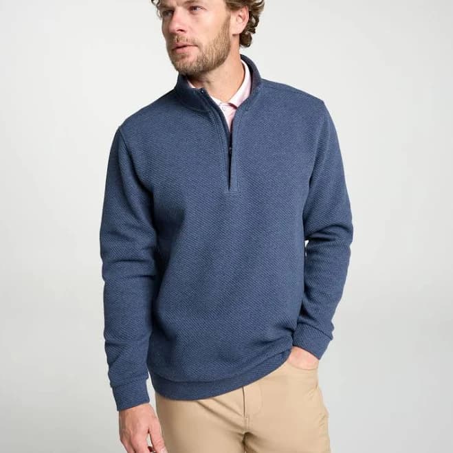 Walter Hagen Men's Clubhouse Textured 1/4 Zip Golf Pullover