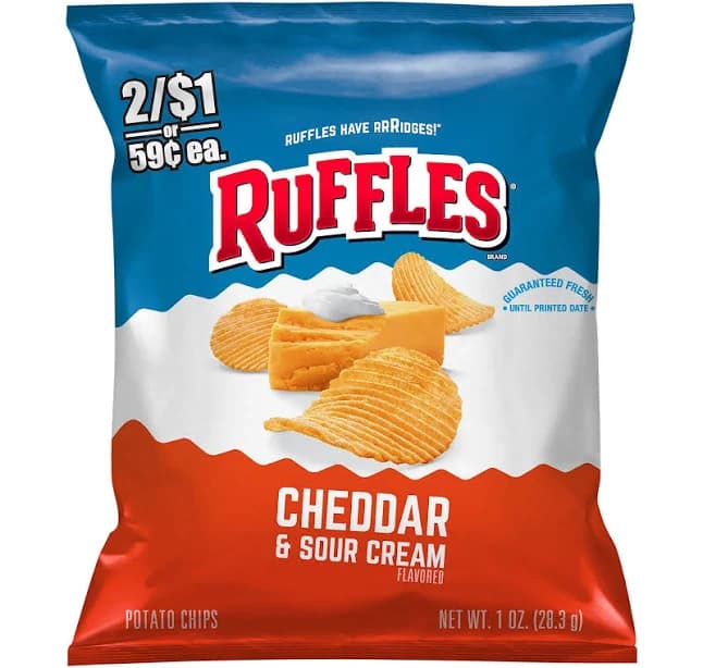 Ruffles Cheddar & Sour Cream Potato Chips 1 oz Bag