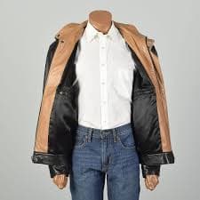 Large North Beach Leather Black Bomber Jacket Moto Collar Cafe Racer Luxury Mens | eBay