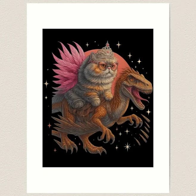 Retro Dungeon Crawler Carl Princess Donut Dungeons And Dragons Art Print