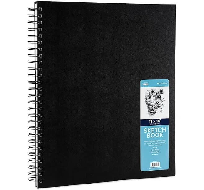 Pro Art Spiral Bound Sketch Book 11"x14" 80 Sheets