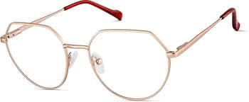 Rose Gold Geometric Glasses #3239619 | Zenni Optical