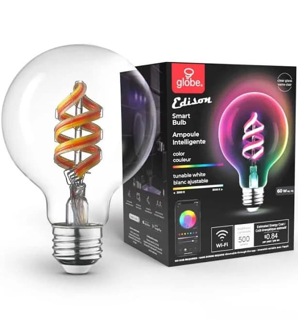 Globe Electric 7-Watt 60-Watt Equivalent G25 Shape Smart LED Light Bulb