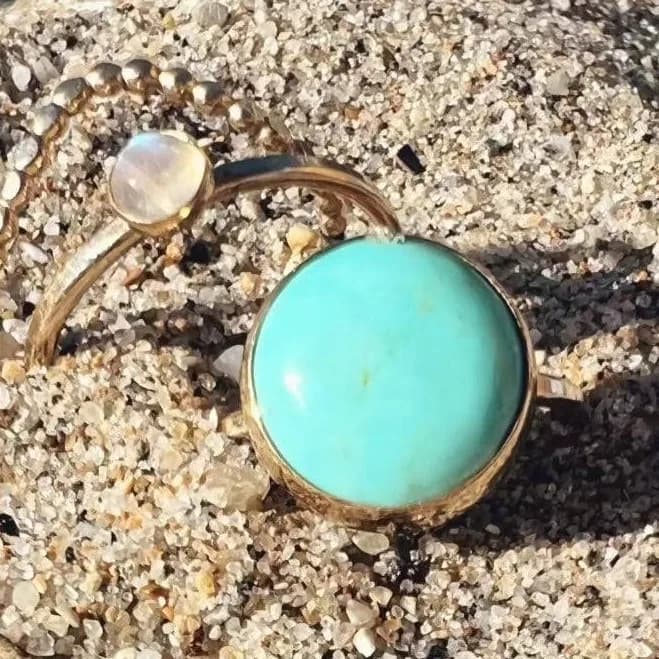 14K Gold Turquoise Ring