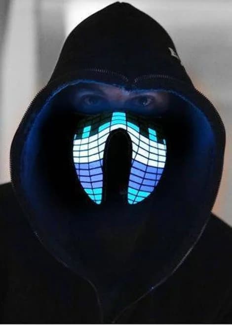 Sound Reactive LED Glow Equalizer Mask