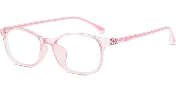 Firmoo Kids Pink Prescription Glasses Durable Plastic Oval Frame K77267