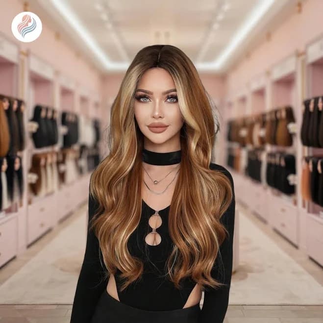 Long Wavy Synthetic Fiber Wig