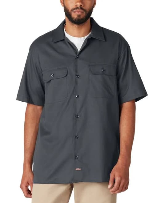 Dickies Men's Flex Relaxed Fit Short Sleeve Work Shirt