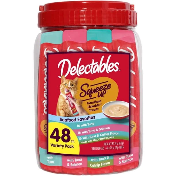 Delectables Squeeze Up Tuna Variety Pack Lickable Cat Treats