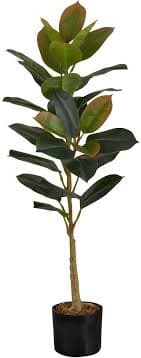 Faux 3' Rubber Tree with Black Planter | American Signature Furniture