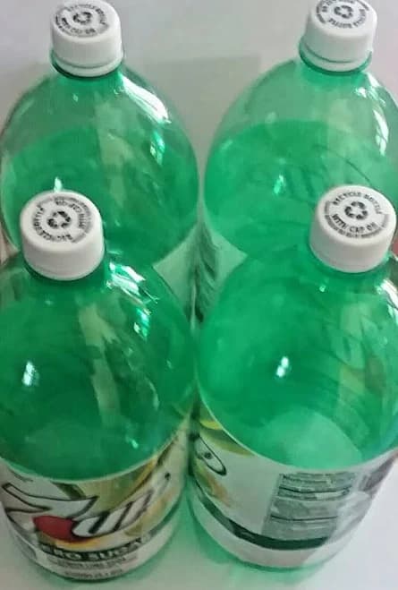 4 Pack Green 2 Liter Plastic Empty Soda Pop Bottles | Empty Plastic Bottles