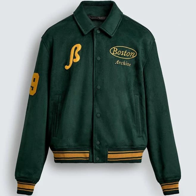 Zara Men's Faux Suede Bomber Jacket