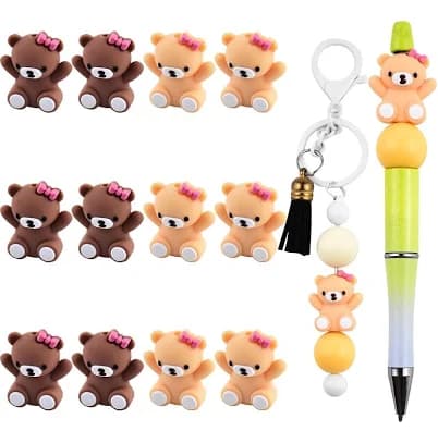 WOZADU 3D Bear Silicone Keychain Making