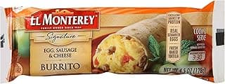 Ruiz El Monterey Egg and Cheese Sausage Breakfast Burrito, 4.5 Ounce -- 24 per case.