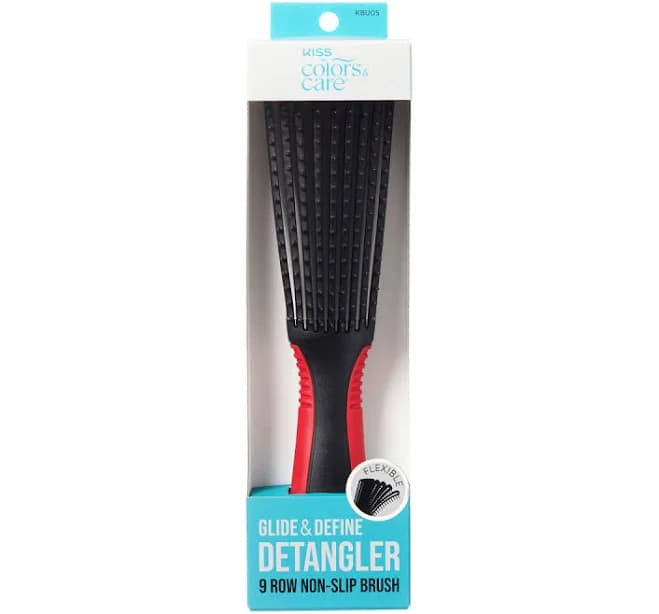 Kiss Colors & Care Glide & Define Detangler Brush