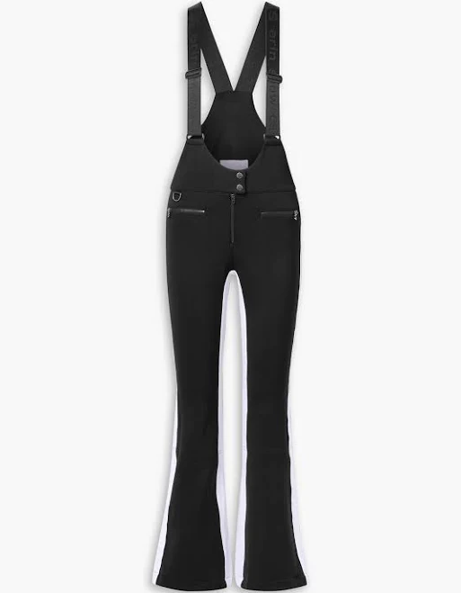 Erin Snow Kris striped bootcut ski salopettes