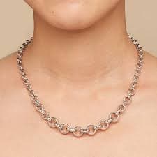 Fremada Sterling Silver Graduated Rolo Chain Necklace