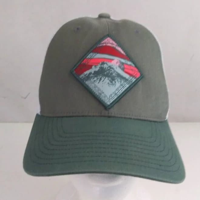 Green & White Mesh Back Unisex Embroidered Snapback Baseball Cap