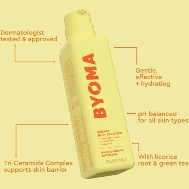 Brita BYOMA Creamy Jelly Cleanser Tri Ceramide Complex 5.91oz Ea Full Size X2 Bottles - New Beauty