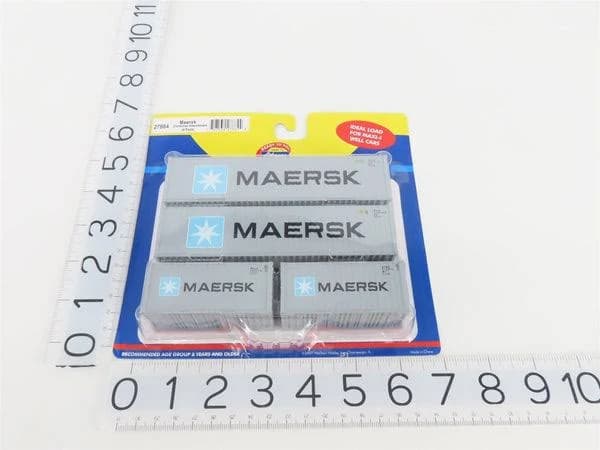 Athearn Maersk Container Assortment Size 4-Pack